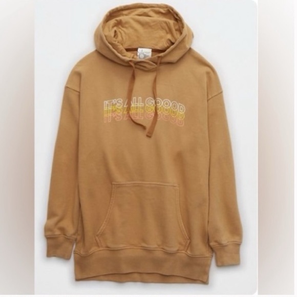 Aerie Hoodie Oversized Graphic Sweatshirt It’s All Good Size Small - Picture 1 of 8